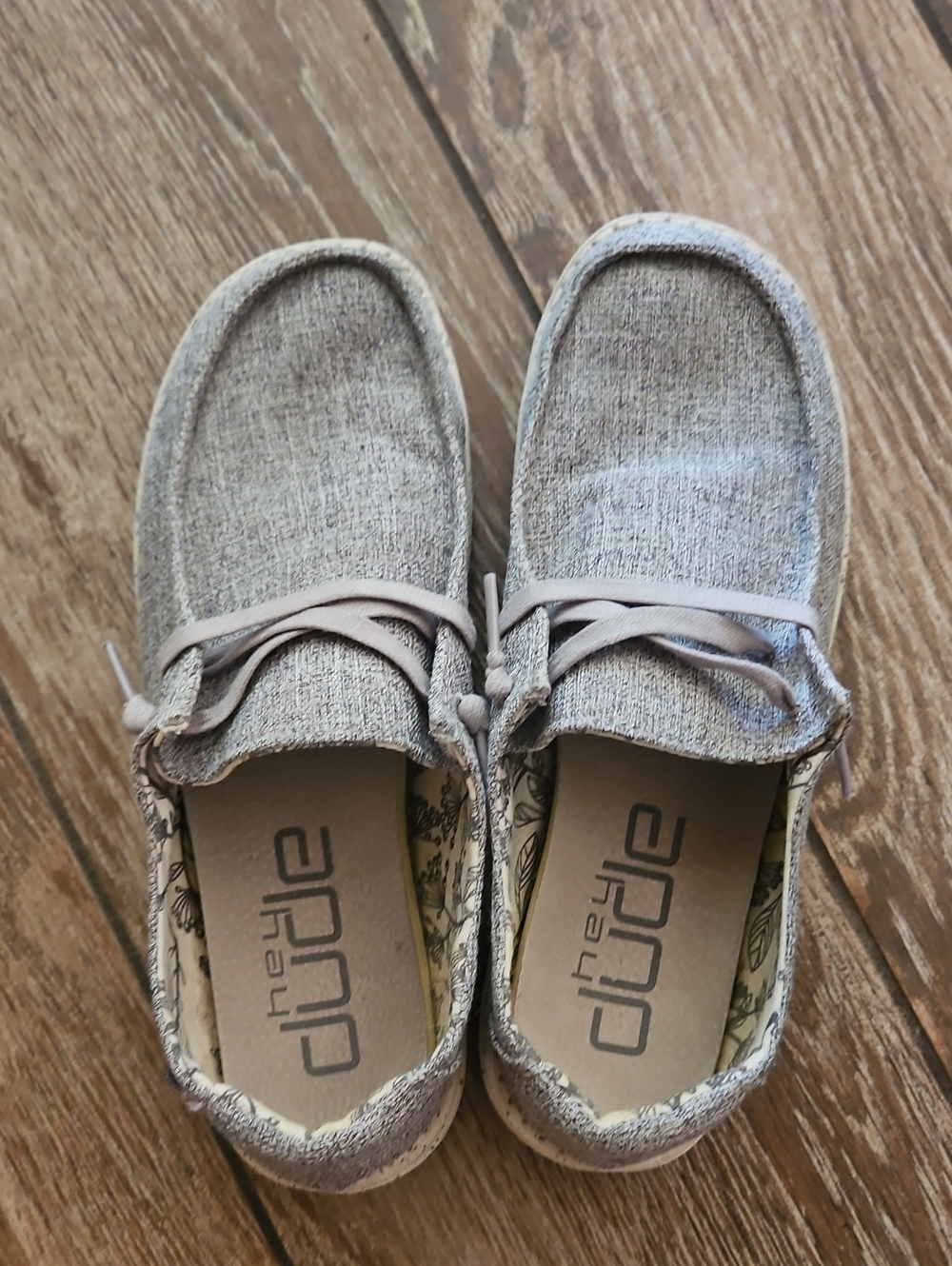 Hey Dude Casual Slip-On Shoes in Light Gray